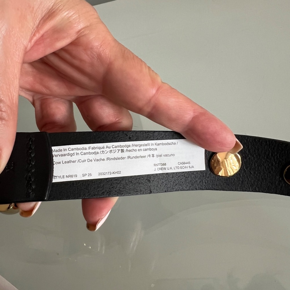 MADEWELL True Black Leather Western Studded Belt - Picture 8 of 14
